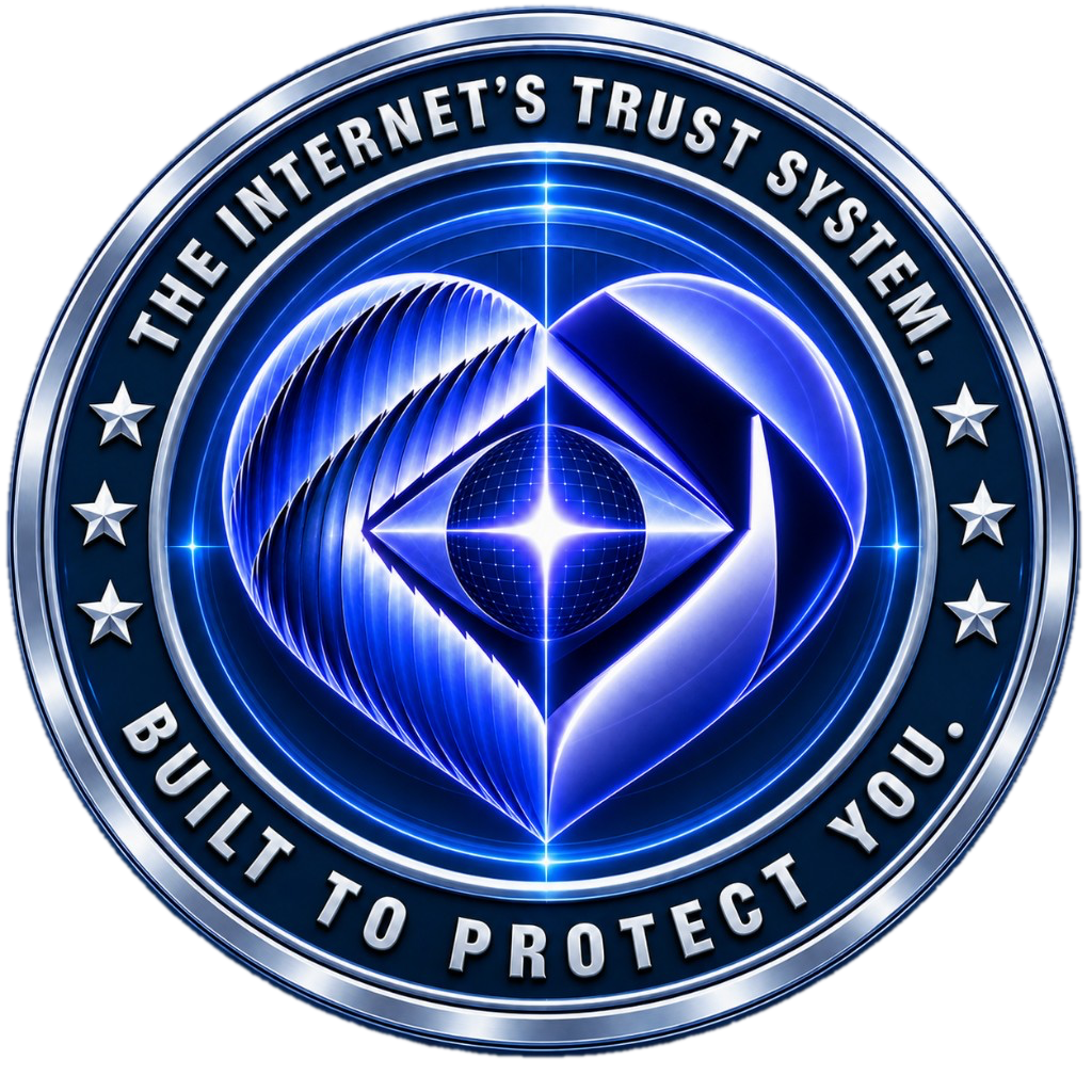 Official ShouldEye seal reading The Internet's Trust System, Built to Protect You